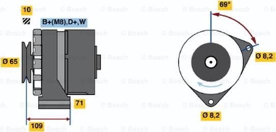 BOSCH 0 986 039 120 - Alternator autospares.lv