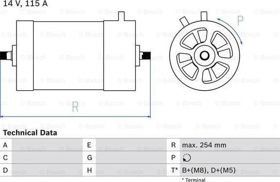 BOSCH 0 986 039 870 - Alternator autospares.lv