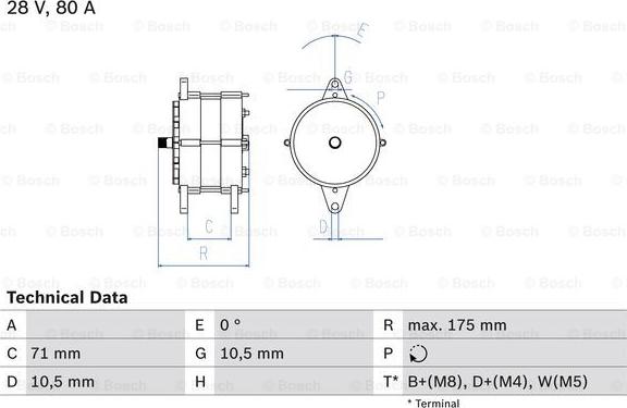 BOSCH 0 986 039 340 - Alternator autospares.lv