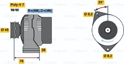 BOSCH 0 986 039 200 - Alternator autospares.lv