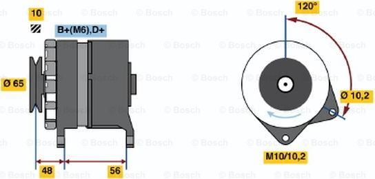 BOSCH 0 986 034 490 - Alternator autospares.lv