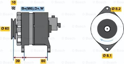 BOSCH 0 986 034 450 - Alternator autospares.lv