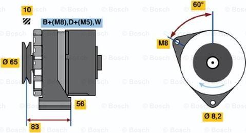 BOSCH 0 986 034 570 - Alternator autospares.lv