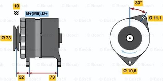 BOSCH 0 986 034 640 - Alternator autospares.lv