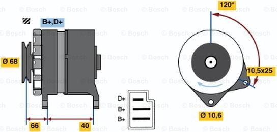 BOSCH 0 986 034 630 - Alternator autospares.lv