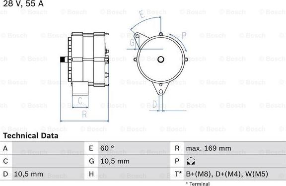 BOSCH 0 986 034 070 - Alternator autospares.lv