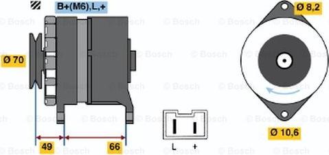 BOSCH 0 986 034 801 - Alternator autospares.lv