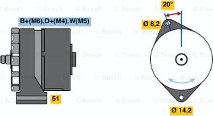 BOSCH 0 986 034 350 - Alternator autospares.lv