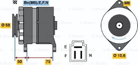 BOSCH 0 986 034 331 - Alternator autospares.lv