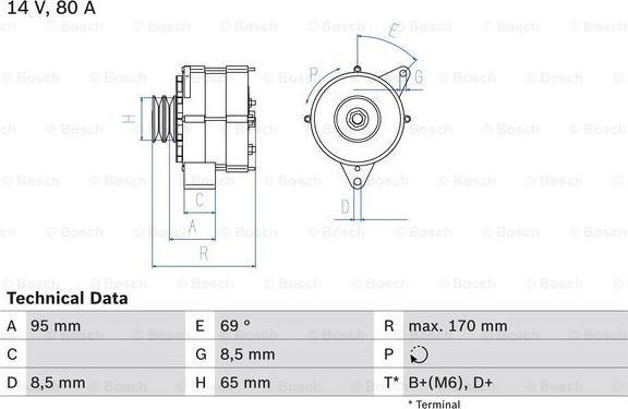 BOSCH 0 986 034 710 - Alternator autospares.lv