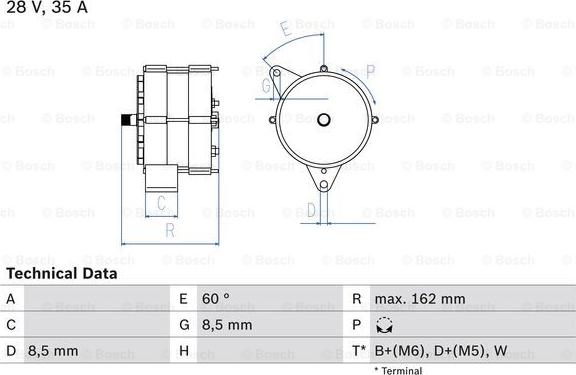 BOSCH 0 986 035 910 - Alternator autospares.lv