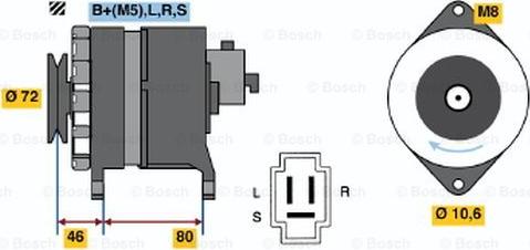 BOSCH 0 986 035 681 - Alternator autospares.lv