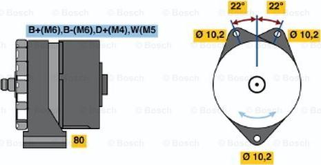 BOSCH 0 986 035 620 - Alternator autospares.lv