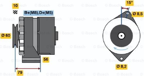 BOSCH 0 986 035 010 - Alternator autospares.lv