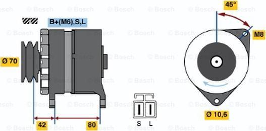 BOSCH 0 986 035 331 - Alternator autospares.lv