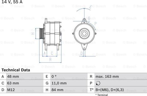 BOSCH 0 986 035 760 - Alternator autospares.lv