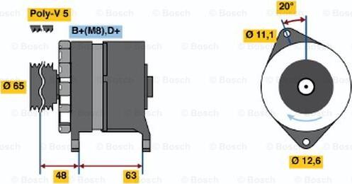 BOSCH 0 986 035 710 - Alternator autospares.lv