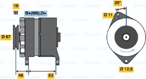 BOSCH 0 986 035 770 - Alternator autospares.lv