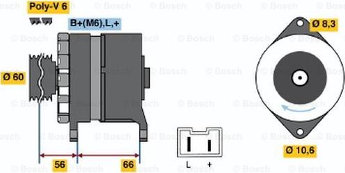 BOSCH 0 986 036 941 - Alternator autospares.lv