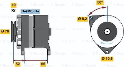 BOSCH 0 986 036 961 - Alternator autospares.lv