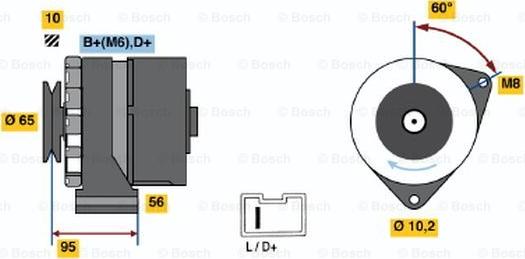 BOSCH 0 986 036 891 - Alternator autospares.lv