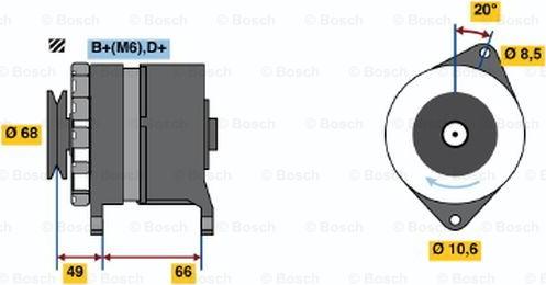 BOSCH 0 986 036 841 - Alternator autospares.lv