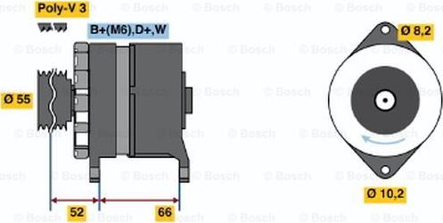 BOSCH 0 986 036 860 - Alternator autospares.lv