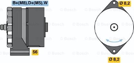 BOSCH 0 986 036 800 - Alternator autospares.lv