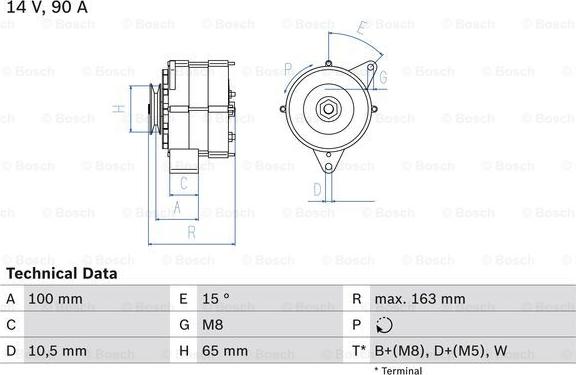 BOSCH 0 986 036 790 - Alternator autospares.lv