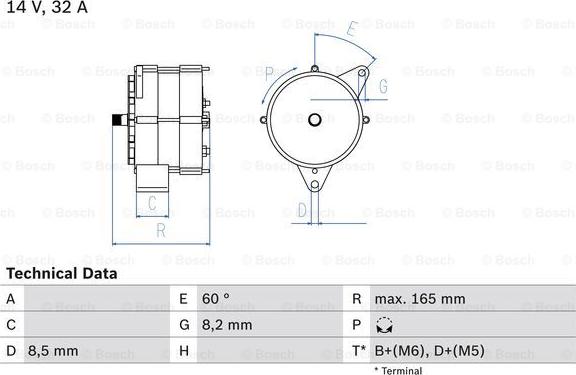 BOSCH 0 986 030 140 - Alternator autospares.lv