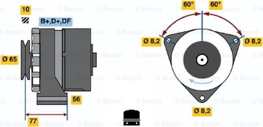 BOSCH 0 986 030 170 - Alternator autospares.lv