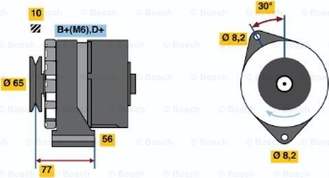 BOSCH 0 986 030 830 - Alternator autospares.lv