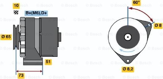 BOSCH 0 986 030 700 - Alternator autospares.lv