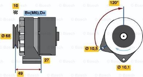 BOSCH 0 986 031 460 - Alternator autospares.lv