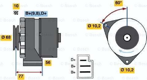 BOSCH 0 986 031 420 - Alternator autospares.lv