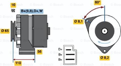 BOSCH 0 986 031 500 - Alternator autospares.lv