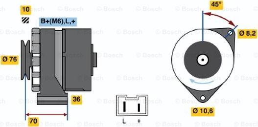 BOSCH 0 986 031 670 - Alternator autospares.lv