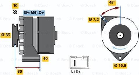 BOSCH 0 986 031 000 - Alternator autospares.lv