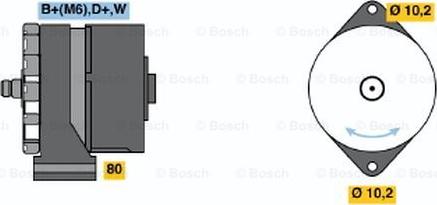 BOSCH 0 986 031 250 - Alternator autospares.lv