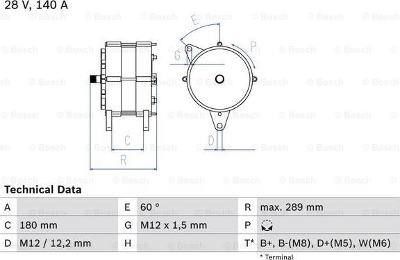 BOSCH 0 986 038 290 - Alternator autospares.lv