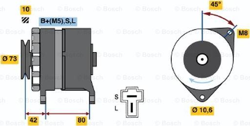 BOSCH 0 986 033 441 - Alternator autospares.lv