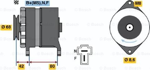 BOSCH 0 986 033 481 - Alternator autospares.lv