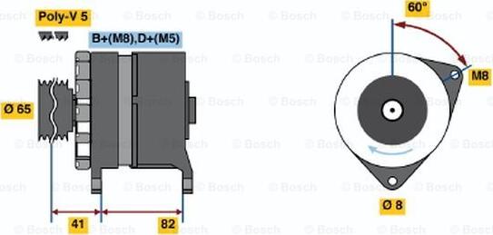 BOSCH 0 986 033 130 - Alternator autospares.lv