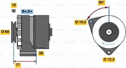 BOSCH 0 986 033 710 - Alternator autospares.lv