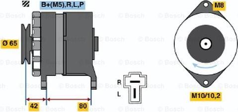 BOSCH 0 986 032 641 - Alternator autospares.lv