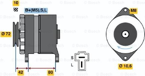 BOSCH 0 986 032 681 - Alternator autospares.lv