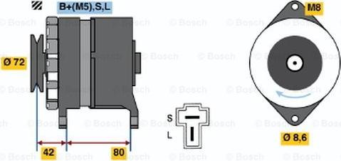 BOSCH 0 986 032 671 - Alternator autospares.lv