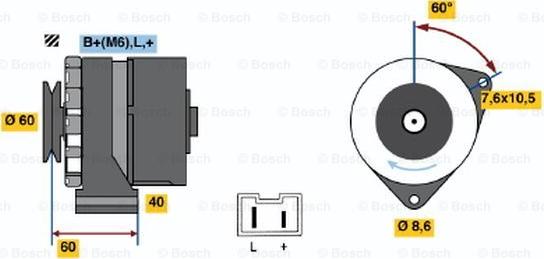 BOSCH 0 986 032 080 - Alternator autospares.lv