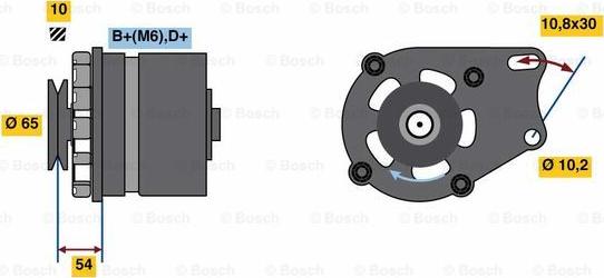 BOSCH 0 986 032 340 - Alternator autospares.lv