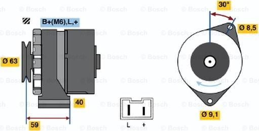 BOSCH 0 986 032 261 - Alternator autospares.lv